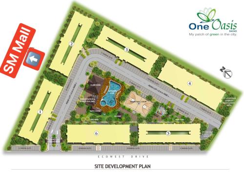 a site plan of the one oak residences at Condo for rent in Davao City in Davao City