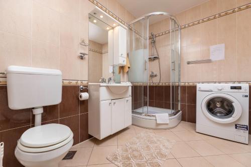 Koupelna v ubytování Apartment Krebelj