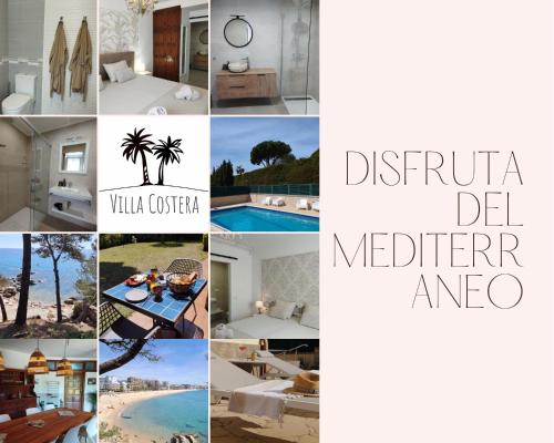 a collage of photos with the title of a hotel at Villa Costera B&B in Sant Antoni de Calonge