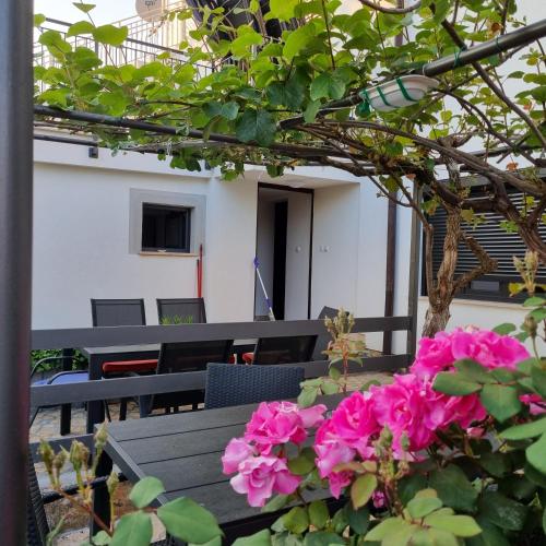 Taman di luar Apartman Dona