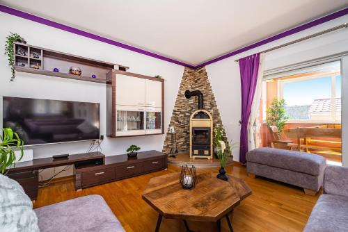 TV a/nebo společenská místnost v ubytování Apartment Nekić Posedarje