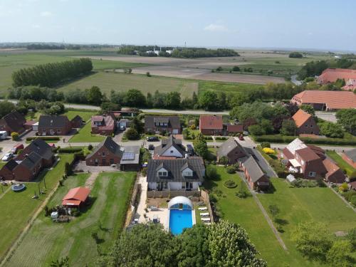 an aerial view of a house at Familie Decker-Behrends in Upleward