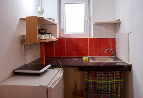 Kuchyň nebo kuchyňský kout v ubytování Villa Horizon Canj