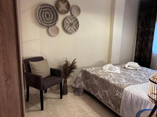 Apartment on main pedestrian street with viewにあるベッド