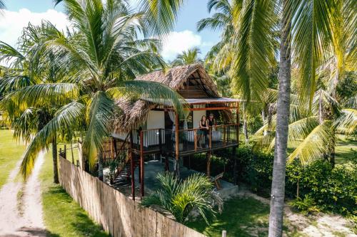 a house on the beach with palm trees at Casa Chapolin Boutique Guesthouse in Palomino