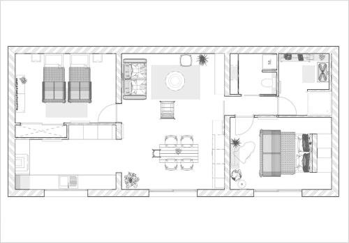 a floor plan of a house at La Terrasse du Sentier in Sangatte