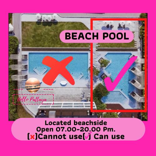 a flyer for a beach pod with a picture of a pool at Residence By Hello Pattaya At Veranda in Jomtien Beach