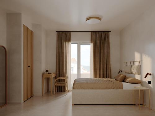 a bedroom with a large bed and a window at lo͝or luxury retreat in Split