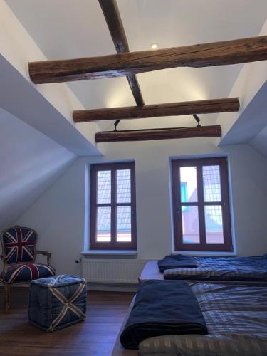Кровать или кровати в номере Kaptainshuus Apartment A