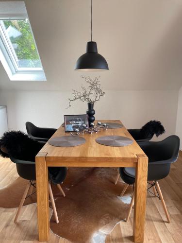 Posezení v ubytování Ferienhaus am Wald