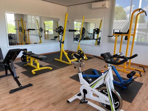 Fitness centrum a/nebo fitness zařízení v ubytování BKL Happy World