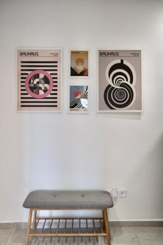 Χώρος καθιστικού στο SynPiraeus Apartments & Studios