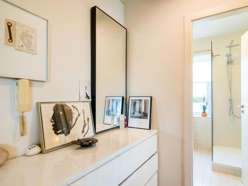 Bilik mandi di Loft Bouquet Alella mar y montaña 25 min a BCN