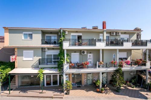 an aerial view of a building with balconies at Apartments Lina in Potos