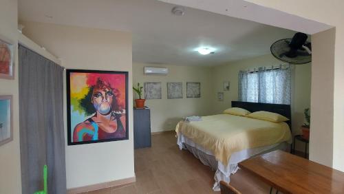 Postel nebo postele na pokoji v ubytování Casa Kamanda, Zona Colonial, Santo Domingo