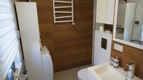 Koupelna v ubytování Apartament Gruba Ryba