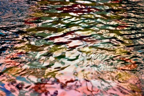 a close up of the water with a reflection at The Westin Pasadena in Pasadena