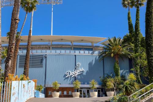a view of a baseball stadium with palm trees at Holiday Inn Express & Suites - Glendale Downtown in Glendale