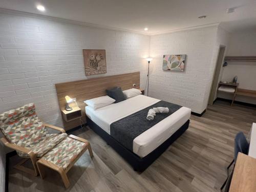 Katil atau katil-katil dalam bilik di Katherine Motel