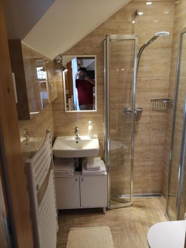 Bilik mandi di Apartmaji Volf