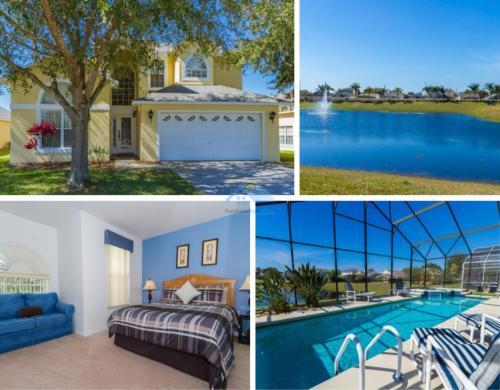 a collage of pictures of a house and a pool at Home With A View! in Orlando