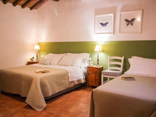 Katil atau katil-katil dalam bilik di Agriturismo Boschi di Montecalvi