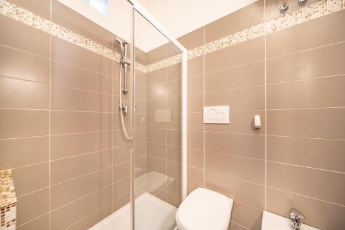 un baño con ducha y WC en 2mn de Monaco - Centre de Beausoleil - CH, en Beausoleil