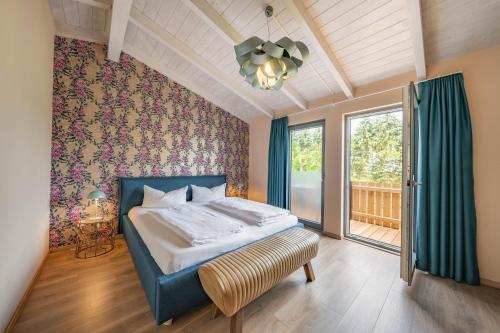 Postel nebo postele na pokoji v ubytování Waldidylle Gohrisch, Pension & Ferienwohnung Garni, Sächsische Schweiz