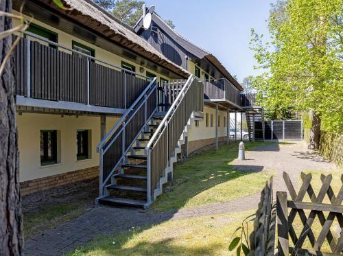 a row of stairs on the side of a building at Ferienhaus Wolters in Ostseebad Karlshagen