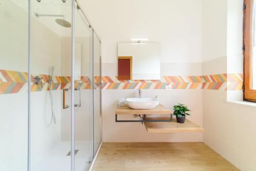 Kylpyhuone majoituspaikassa B&B Albachiara Casa di Campagna
