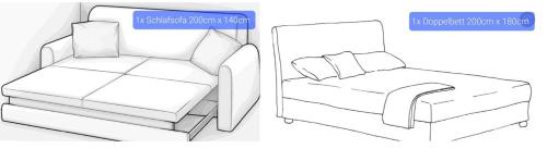 a drawing of a chair and a diagram at SeeOase in Muhr am See inkl Frühstück in Muhr amSee