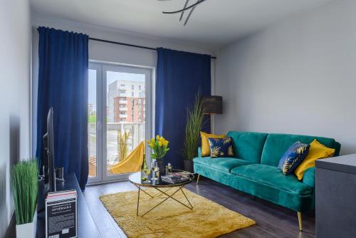 Area tempat duduk di Lumina comfy apartment Lodz