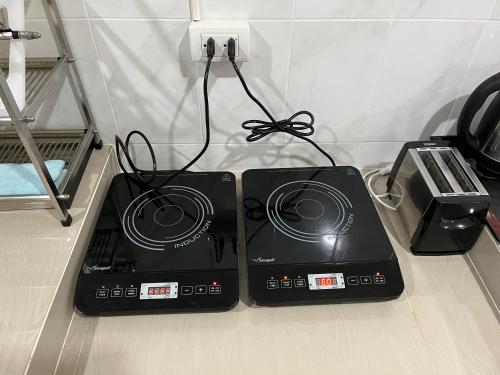 Kuchyň nebo kuchyňský kout v ubytování Grand View Premium