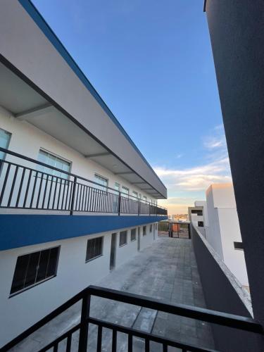 a view from the balcony of a building at Vêneto Flat Residence (AP-12) in Primavera do Leste