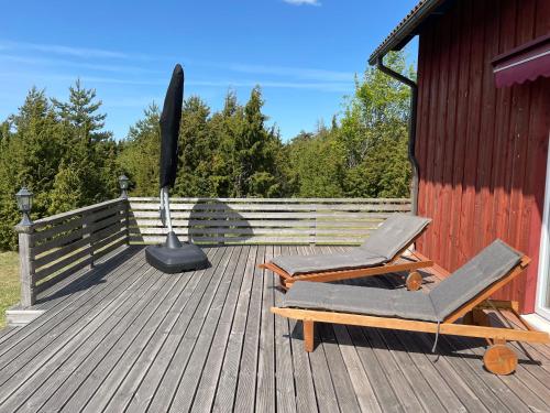 Ein Balkon oder eine Terrasse in der Unterkunft Kivika