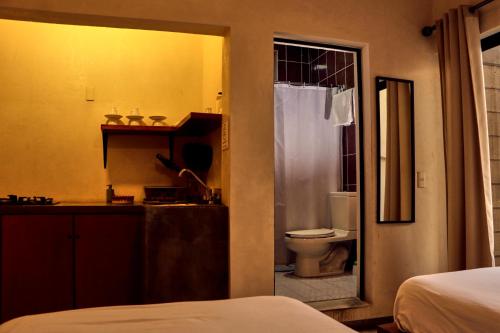 Koupelna v ubytování Casa Nomada Tuxtla Hotel - Hostal