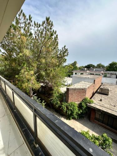 a view from the balcony of a building at Lux Haven Apartments in Lahore near Gulberg - Exclusive Spaces for Exceptional Stays in Lahore