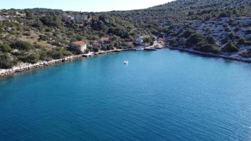 an aerial view of a large body of water at House Sea La Vie in Murter