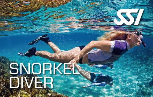 two women swimming in the water with the words snorkled diver at A casa das minhas netas in Caldas da Rainha