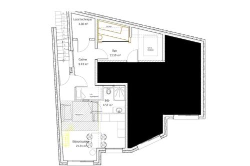Půdorys ubytování Chalet Bio Corti Spa 4 personnes