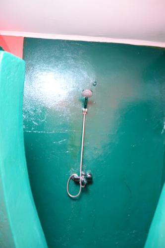 a metal object on the side of a green wall at MUHABURA MOUNTAIN LODGE in Gisenyi