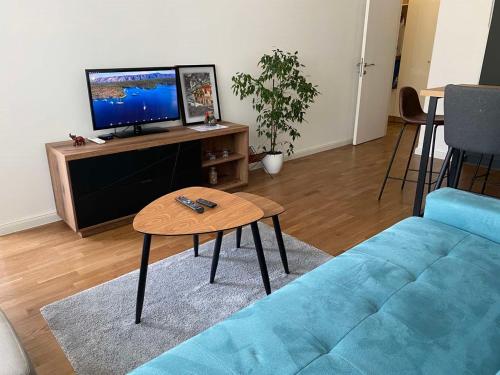 TV a/nebo společenská místnost v ubytování Zeus Apartment