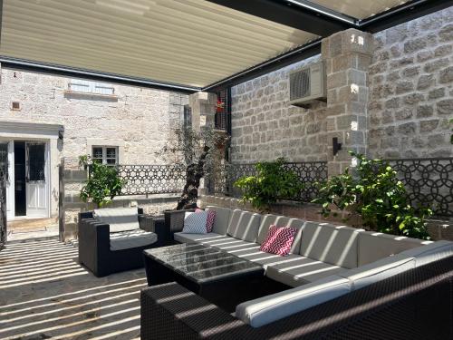 Ruang duduk di Beachfront Villa Perast