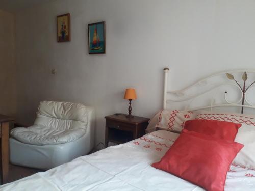 Postel nebo postele na pokoji v ubytování Gîte Roc Suzadou