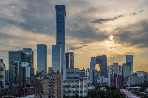 Vue générale sur Pékin ou vue de la ville depuis l'hôtel