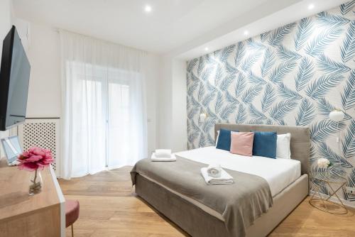 Postel nebo postele na pokoji v ubytování White flat Gallia