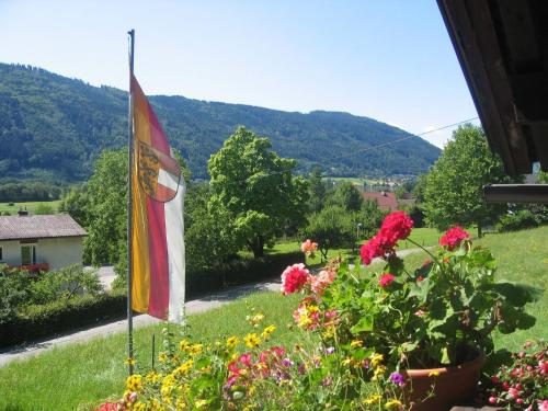 Ein allgemeiner Bergblick oder ein Berglick von der Pension aus