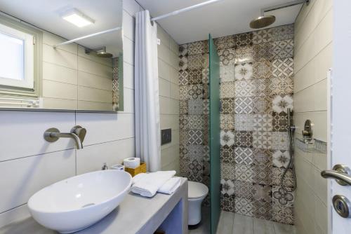 Ένα μπάνιο στο Villa Soultani