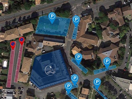 d'une carte d'un bâtiment dans l'établissement Studio très récent au cœur des Minimes avec linge fourni, à La Rochelle