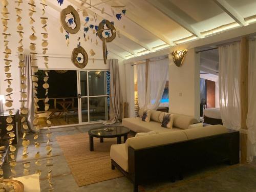 Zona de estar de Bliss Hotel Praslin